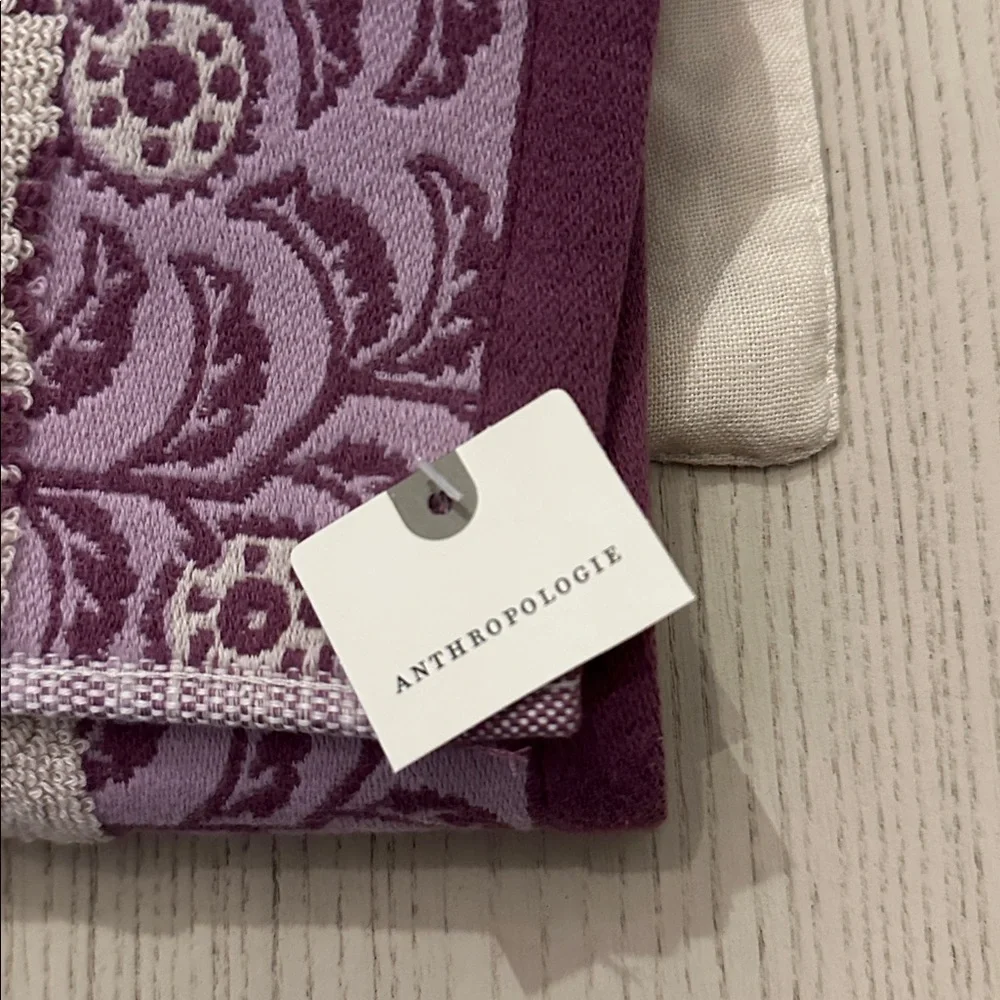 Anthropologie Vivi Cotton Jacquard Terrycloth Hand Towel NEW